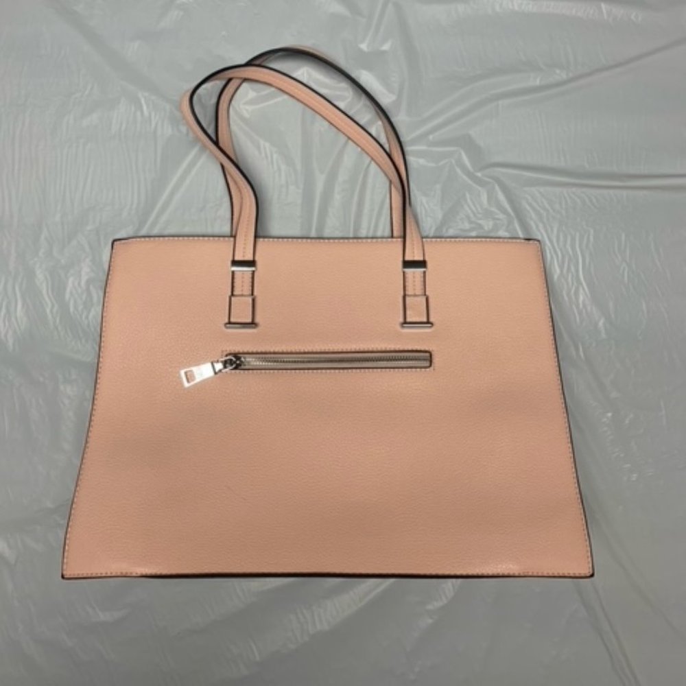 BCBG Paris Bag Pink Tote with Silver Hardware